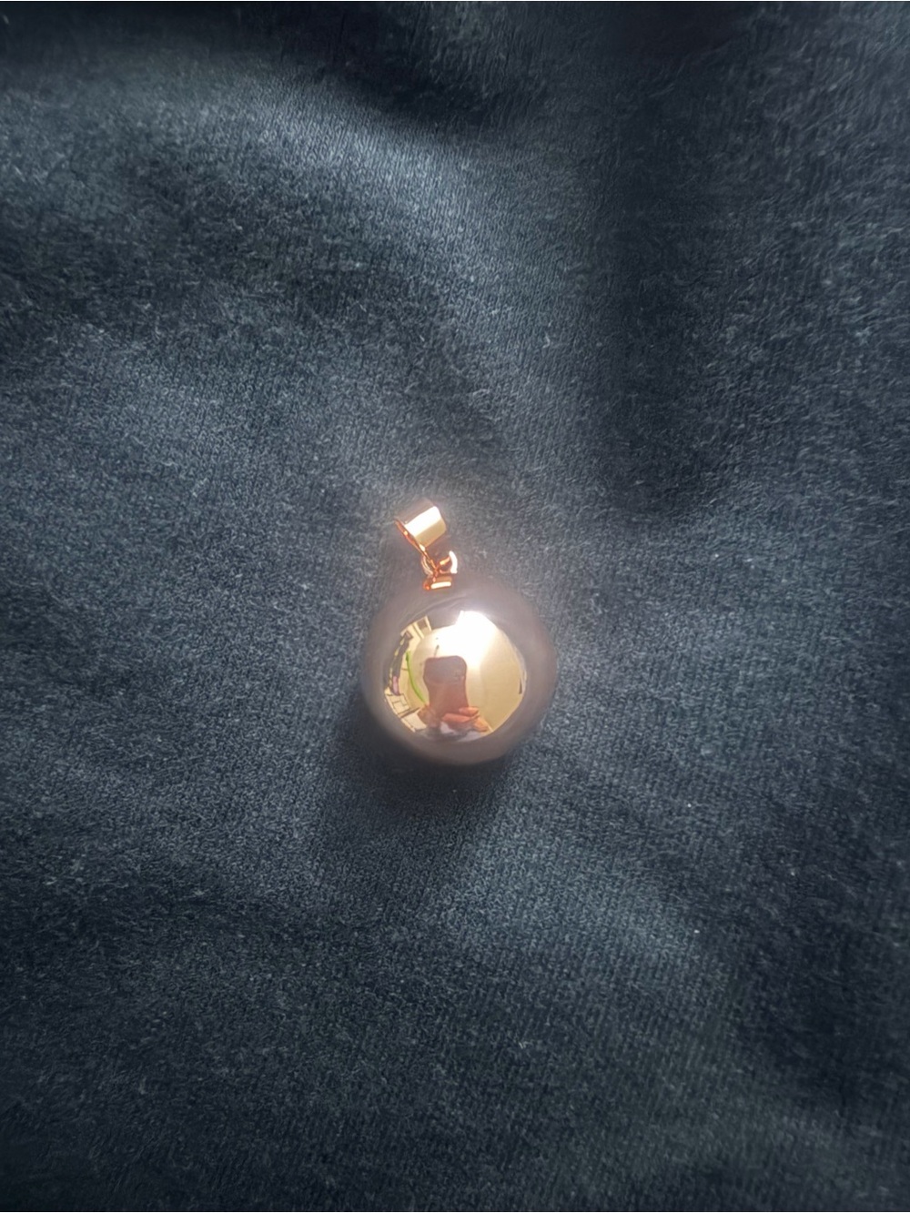 Gold Ball Pendant Necklace Charm - Women Jewelry